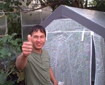 Easy to Build Greenhouse with NO Tools keeps your Garden Growing in the Winter