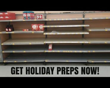 food shortage, price increases, shrinkflation, fuel cost – prepper pantry top off.