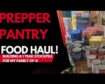 Prepper Pantry Grocery Haul. Building a 1 year supply of food for my family of 4.