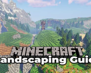 Minecraft Survival Landscaping Guide #1 How to build custom terrain : Tutorial Let’s Play