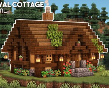 Minecraft: How to Build an Aesthetic Cottage | Survival House Tutorial (Cottagecore/Fairycore)