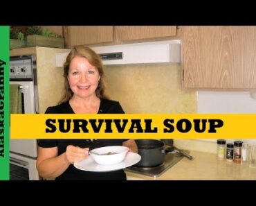 Survival Soup Cooking With Food Storage Rice and Beans  Prepper Pantry Recipe