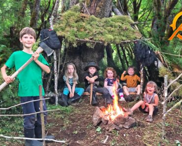 Family Bushcraft Camp Build-off – Survival Shelter Competition