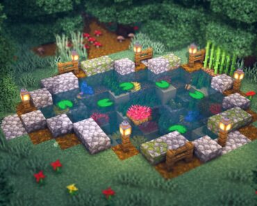 Minecraft | How to build an Aesthetic Pond in Survival