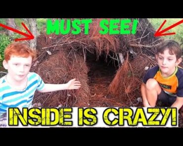 Kids Make Their Own Ultimate Survival Shelter!