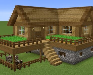 Minecraft – How to build a Survival Farm House 7