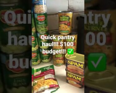 A quick prepper pantry haul for $100.00!!! You can prep on a budget!!! No excuses!!! 💯