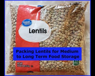 How I prepare and store lentils for my long term prepper food storage.