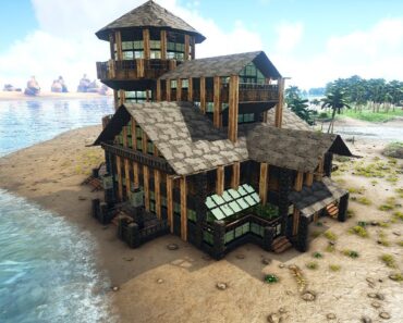 How To Build A Beach House Chateau Base – Ark: Survival Evolved (Tutorial)